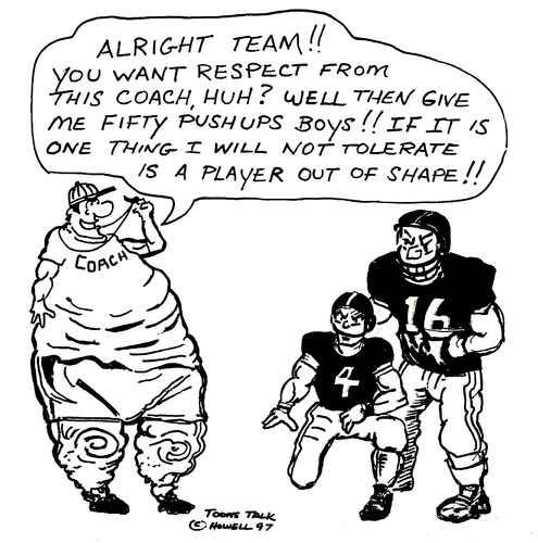 Cartoon: KEEP IN SHAPE (medium) by Toonstalk tagged football,fat,coaches,nfl