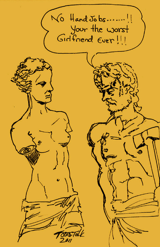 Cartoon: ROCKY RELATIONSHIPS (medium) by Toonstalk tagged statues,monuments,greeks,gods,immortals,busts,relationships