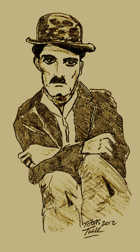 Cartoon: Sir Charlie Chaplin (medium) by Toonstalk tagged charlie,chaplin,actor,moviestar,silent,film,smile,entertainer