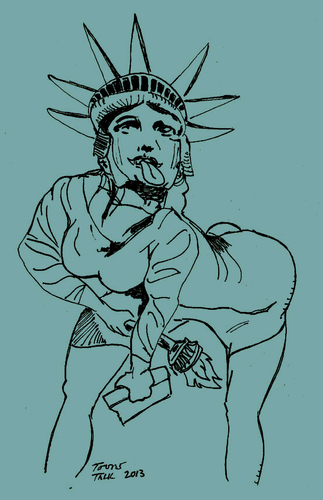 Cartoon: Twerking in the USA (medium) by Toonstalk tagged sensual,voyeurism,awards,music,video,vma,sexual,erotic,dancecraze,liberty,of,statue,usa,cyrus,mylie,twerking