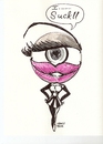 Cartoon: DIRTY LADY EYEBALL (small) by Toonstalk tagged sex seexy lady lips suck