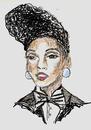 Cartoon: Janelle Monae (small) by Toonstalk tagged janelle monae singer siren jazz new music entertainer tightrope