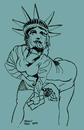 Cartoon: Twerking in the USA (small) by Toonstalk tagged twerking mylie cyrus usa statue of liberty dancecraze erotic sexual vma video music awards voyeurism sensual