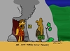 Cartoon: Feuer-GEZ (small) by tiefenbewohner tagged feuer,urmensch,gez,rauch,fahnder,höhle,steinzeit