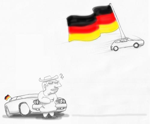 Cartoon: Big Flag (medium) by prinzparadox tagged flag,flagge,bekennen,deutschland,germany,fussball,fußball,soccer,em,euro,2008,europameisterschaft,weltmeisterschaft,championship,uefa,fifa,auto,car,automobile,fan,fanatic,fanatism,fanatismus,verkehr,traffic,symbolism,symbolismus,fahne,ecology