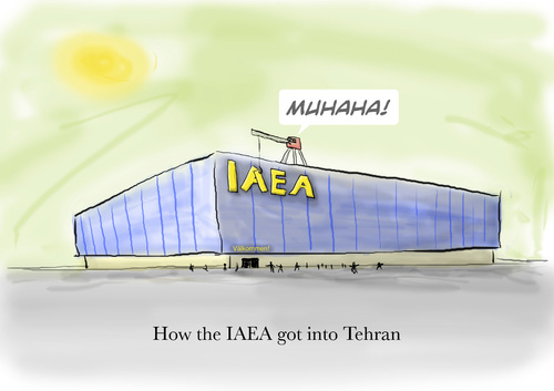 Cartoon: How the IAEA got into Tehran (medium) by prinzparadox tagged iaea,ikea,sverige,furniture,nuclear,atomic,energy,friendly,bomb,tehran,teheran,iran,international,agency,ahmadinejad