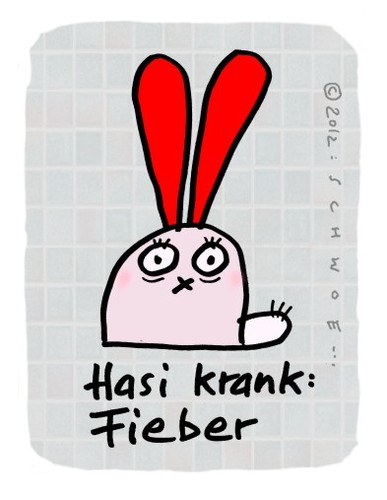 Cartoon: Hasi 16 (medium) by schwoe tagged hasi,hase,krank,krankheitfieber,heiß