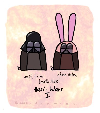 Cartoon: Hasi 66 (medium) by schwoe tagged maske,scienscefiction,darthvader,starwars,hase,hasi