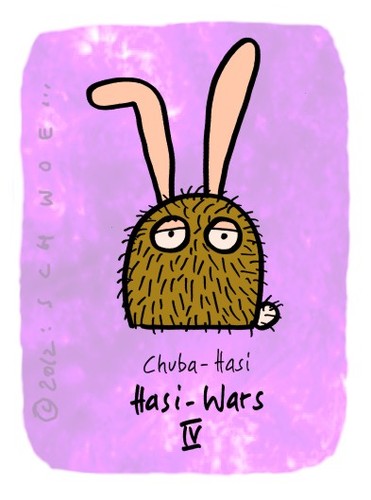 Cartoon: Hasi 69 (medium) by schwoe tagged hasi,hase,chubaka,haarig,alf,starwars