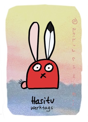 Cartoon: Hasi 79 (medium) by schwoe tagged hasi,hase,indianer,federschmuck,rothaut