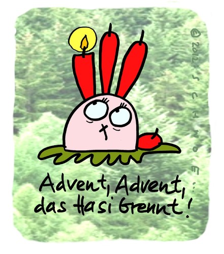 Cartoon: Hasi 83 (medium) by schwoe tagged hasi,hase,advent,weihnacht,kerzen,licht