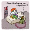 Cartoon: Anprobe (small) by schwoe tagged präservativ,kondom,anprobe,größe,apotheke,drogerie