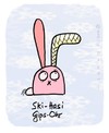 Cartoon: Hasi 78 (small) by schwoe tagged hasi,hase,unfall,ski,schnee,gipsbein,bruch,notfall,bergwacht