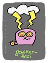 Cartoon: Hasi 89 (small) by schwoe tagged hasi,hase,gewitter,blitz,elektrizität,strom,energie,regenerativ