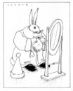 Cartoon: Recycling (small) by schwoe tagged easterhase,osterhase,weihnachtsmann,weihnachten,ostern,flexibel,rollentausch,santaclaus
