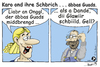 Cartoon: Karo - Liabr an Onggl (small) by TOSKIO-SCHWAEBISCH tagged toskio vtms cartoon tex pander karo ond ihre schbrich liabr an onggl der äbbas guads middbrengd als dande dii glawiir schbiild gell schwäbisches schwaebisches schwääbischs