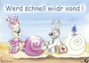 Cartoon: Suki - schnell wiidr xond (small) by TOSKIO-SCHWAEBISCH tagged toskio vtms tex pander cartoon schnecke suki erste hilfe ärztliche versorgung rasche genesung genesungswünsche werd schnell wiidr xond xondheit gesundheit rekonvaleszenz heilen gesund werden schwäbisches schwaebisches schwääbischs