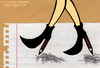 Cartoon: cizmeli (small) by majezik tagged pen,legs,paper,collage,walking,drawing