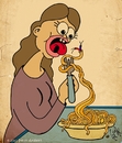 Cartoon: Kablolu Spagetti (small) by majezik tagged makarna,spagetti,fake,taklit,urun,cable,kablolu