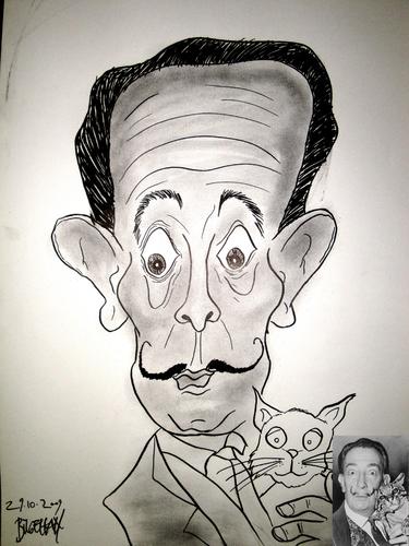 Cartoon: salvador dali (medium) by bilgehananil tagged salvador,dali