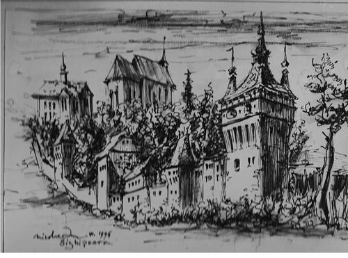 Cartoon: Sighisoara-RO by NICOLAE INU (medium) by RnRicco tagged sighisoara,romania,europa,europe,schäßburg,schässburg,segesvar,rumania,rumänien,transsilvania,transsylvania,dracula,vlad,tepes,ardeal,carpati,karpaten,forrest,padure,wald,cultura,kultur,culture