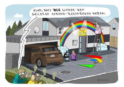 Cartoon: Regenbogen (medium) by H Mercker tagged coronakrise,corona,corvid,19,krankheit,regenbogen,coronaregenbogen,kinder,zuhause,daheim,tagesaktuell,cartoon,mercker,krise,menschen,virus,fensterbilder,fensterbild,pressezeichnung,presse,coronakrise,corona,corvid,19,krankheit,regenbogen,coronaregenbogen,kinder,zuhause,daheim,tagesaktuell,cartoon,mercker,krise,menschen,virus,fensterbilder,fensterbild,pressezeichnung,presse