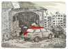 Cartoon: Die kleine Werkstatt (small) by H Mercker tagged illustration illustrator auto car vehikel kfz fahrzeug scheune garage werkstatt klein aufwändig detail hochhaus heruntergekommen verfallen alt gammelig hof farbe malen rot anmalen streichen pinsel mann schrott schäbig nett romantik romantisch humor zart