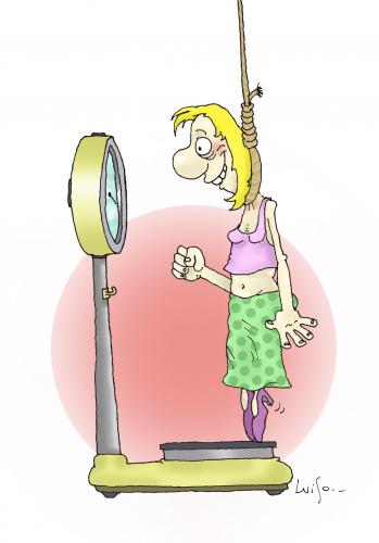 Cartoon: Anorexia (medium) by Luiso tagged alimentacion