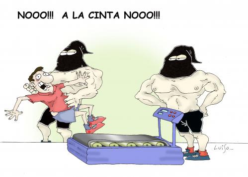 Cartoon: No to not run (medium) by Luiso tagged sport