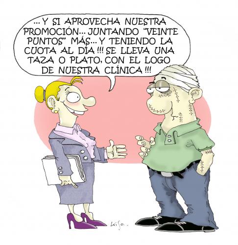 Cartoon: puntos (medium) by Luiso tagged health