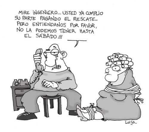 Cartoon: Secuestro Express (medium) by Luiso tagged secuestro