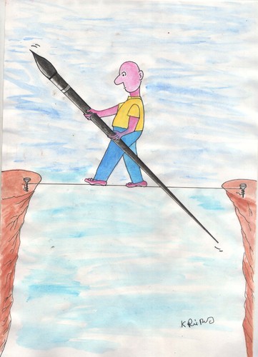 Cartoon: artist life (medium) by indianinkcartoon tagged oooo