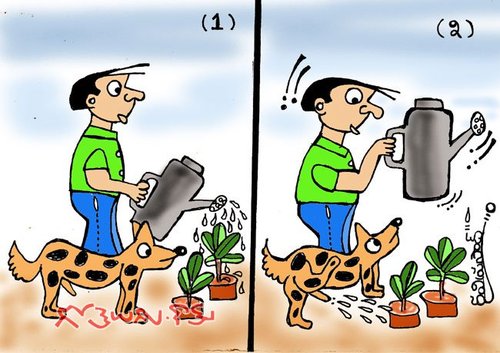 Cartoon: dog (medium) by indianinkcartoon tagged dog