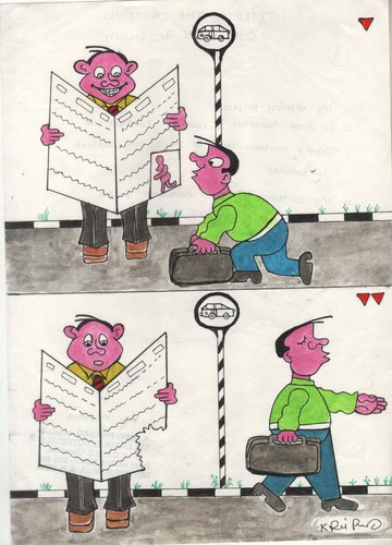 Cartoon: paper cuting (medium) by indianinkcartoon tagged ooo
