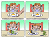 Cartoon: Day Dreamer (small) by piro tagged girl,ufo,martian,eggs,dinner