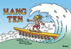 Cartoon: Hang Ten (small) by piro tagged hang,10,surfing,bats,water,sports,waves