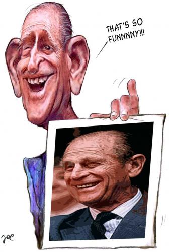 Cartoon: Prince Philiph (medium) by bekesijoe tagged caricature,,prinz phillip,england,großbritanien,london,könig,elisabeth,queen,adel,königsfamilie,ehemann,blaublut