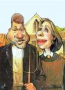 Cartoon: American gothic (small) by bekesijoe tagged caricature,