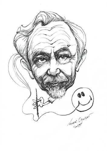 Cartoon: Eray Özbek (medium) by necmi oguzer tagged portre,karikatür