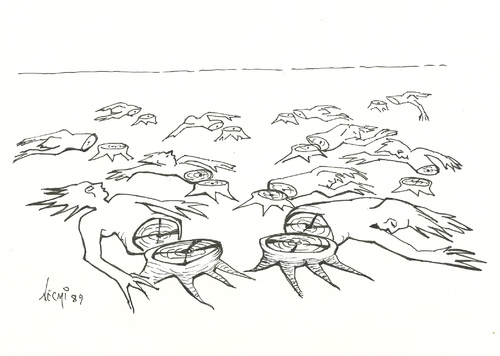 Cartoon: forest (medium) by necmi oguzer tagged forest,wald,mensch,natur,umweltzerstörung,environment,umwelt