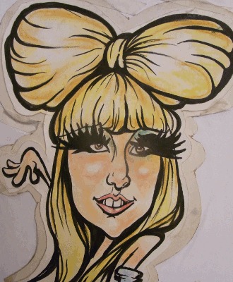 Cartoon: lady gaga (medium) by necmi oguzer tagged neco