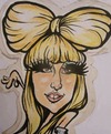 Cartoon: lady gaga (small) by necmi oguzer tagged neco