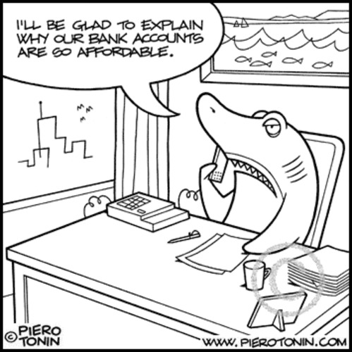 Cartoon: Banks (medium) by Piero Tonin tagged piero,tonin,bank,banks,banking,account,accounts,economy,business,corporation,corporations,corporate,shark,sharks,phone,sale,sales