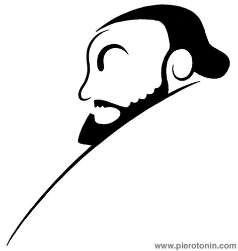 Cartoon: Luciano Pavarotti (medium) by Piero Tonin tagged tonin,piero,luciano,pavarotti,opera,tenor,tenors,music,italy,italian,classical