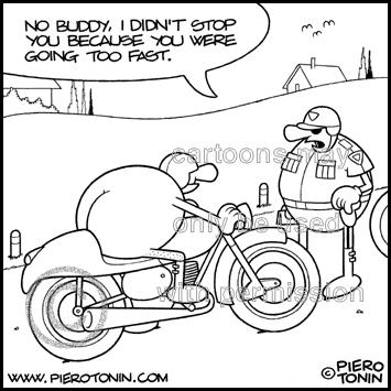 Cartoon: Speeding (medium) by Piero Tonin tagged nudity,nude,motorbike,police,tonin,piero,ass