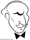 Cartoon: Arturo Toscanini (small) by Piero Tonin tagged piero tonin arturo toscanini conductor conductors music musician musicians opera classical orchestra orchestras