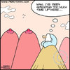 Cartoon: Loneliness (small) by Piero Tonin tagged mountain guru tits boobs sex sexy eros erotic loneliness women girls