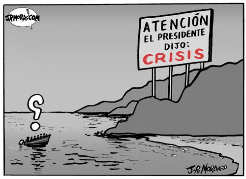 Cartoon: Crisis (medium) by jrmora tagged crisis,economia,desaceleracion,recesion