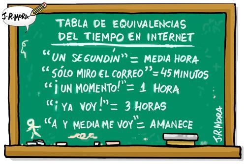 Cartoon: El tiempo en internet (medium) by jrmora tagged tiempo,internet,red