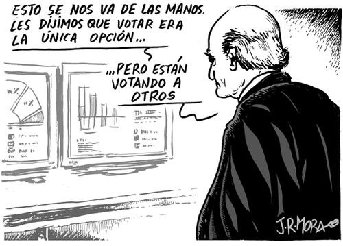 Cartoon: Elecciones (medium) by jrmora tagged spain,catalunya,votos,elecciones